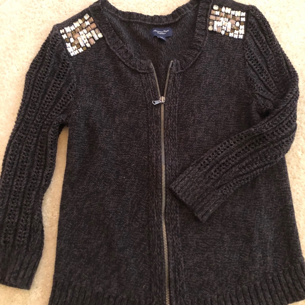 ae zip up sweater